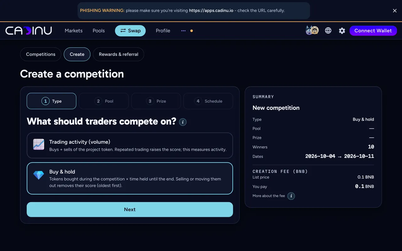 The creation summary: list price and what you pay, where the promo discount appears